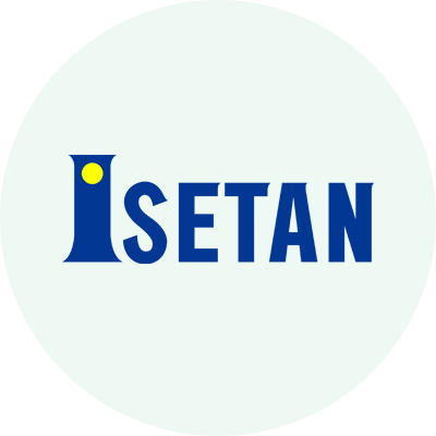 Isetan logo in coloured circle